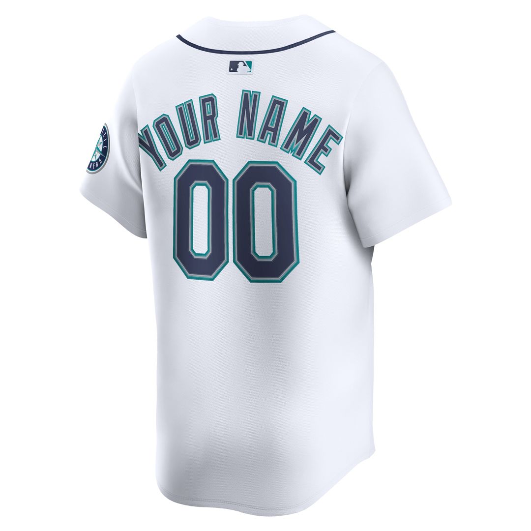 Seattle Mariners Nike Home Limited Custom Jersey - White Team Jersey Sports Fan Apparel