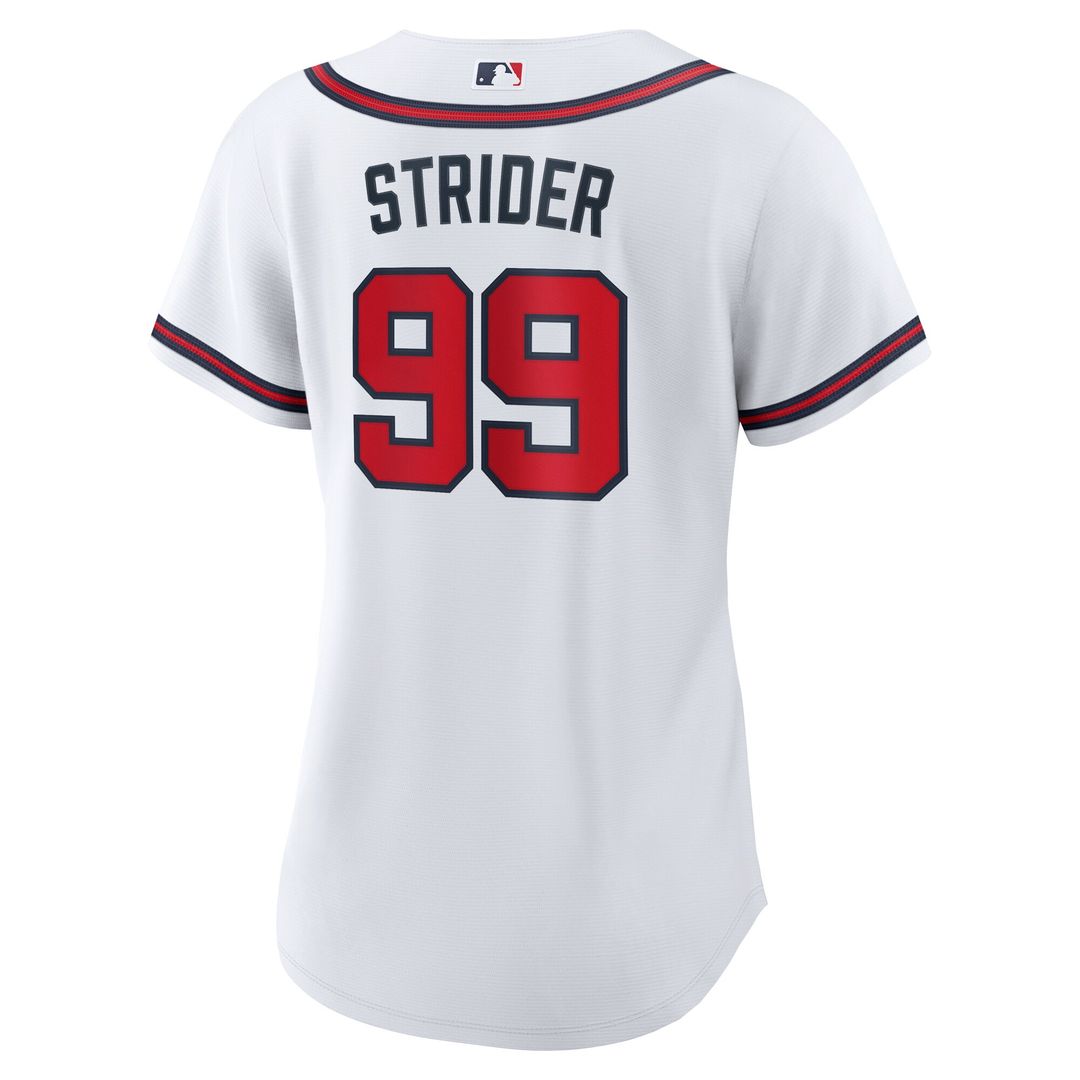 Atlanta Braves Spencer Strider Nike Women's Home Replica Jersey - White Team Jersey Sports Fan Apparel