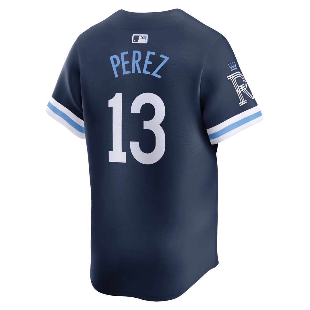 Kansas City Royals Salvador Perez Nike City Connect Limited Jersey - Navy Team Jersey Sports Fan Apparel