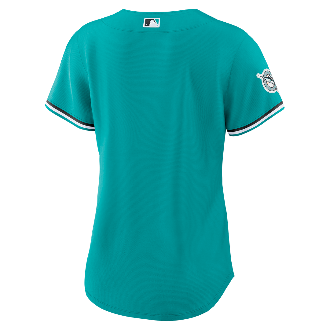 Miami Marlins Nike Women's Alternate Stadium Jersey - Teal Team Jersey Sports Fan Apparel