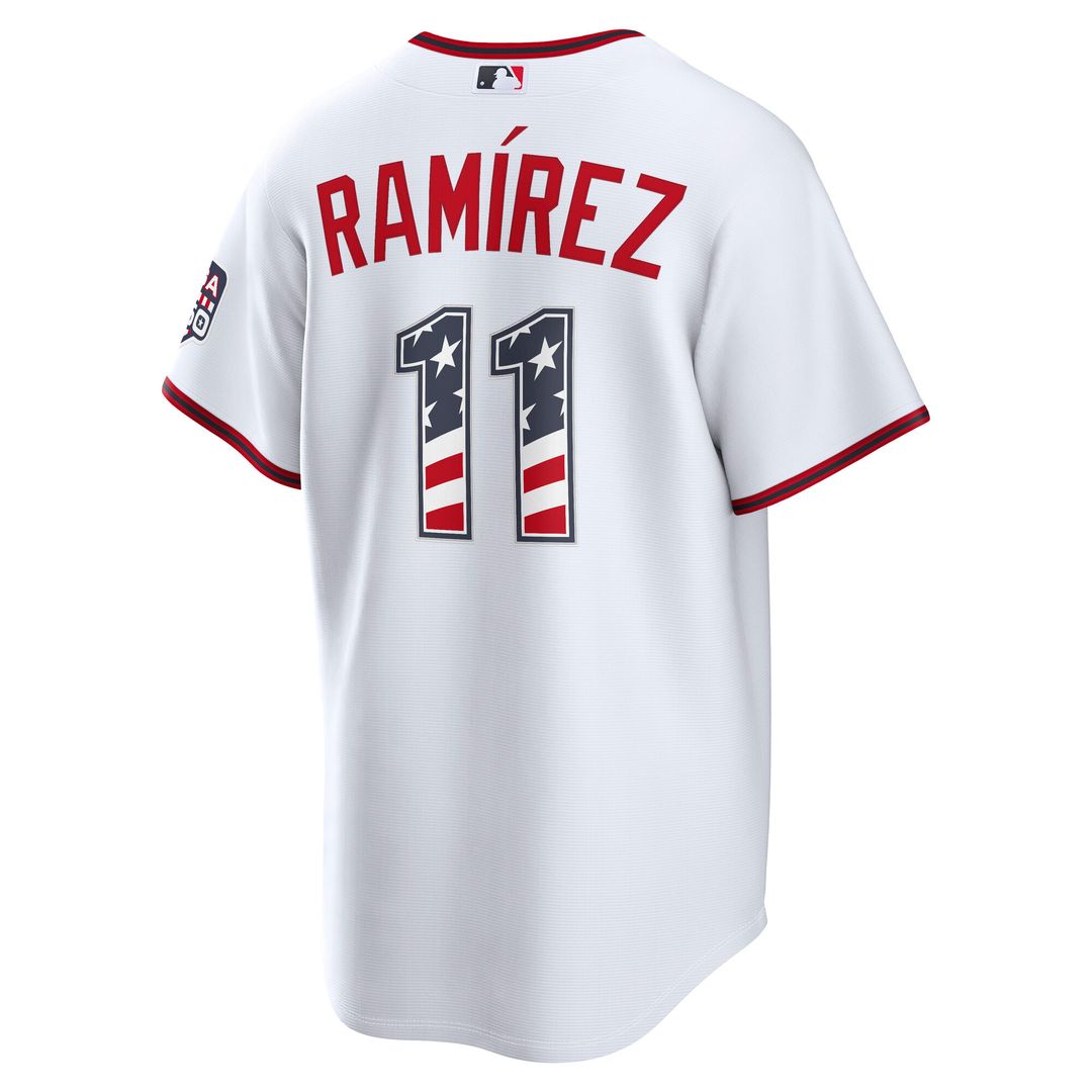 Cleveland Guardians José Ramírez Nike USA 250 Fourth of July Home Stadium Jersey - White Team Jersey Sports Fan Apparel
