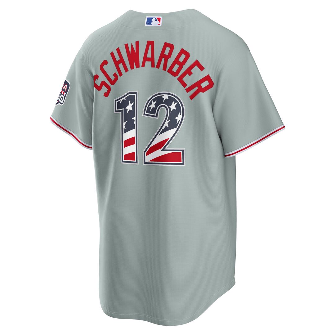 Philadelphia Phillies Kyle Schwarber Nike USA 250 Fourth of July Road Stadium Jersey - Gray Team Jersey Sports Fan Apparel