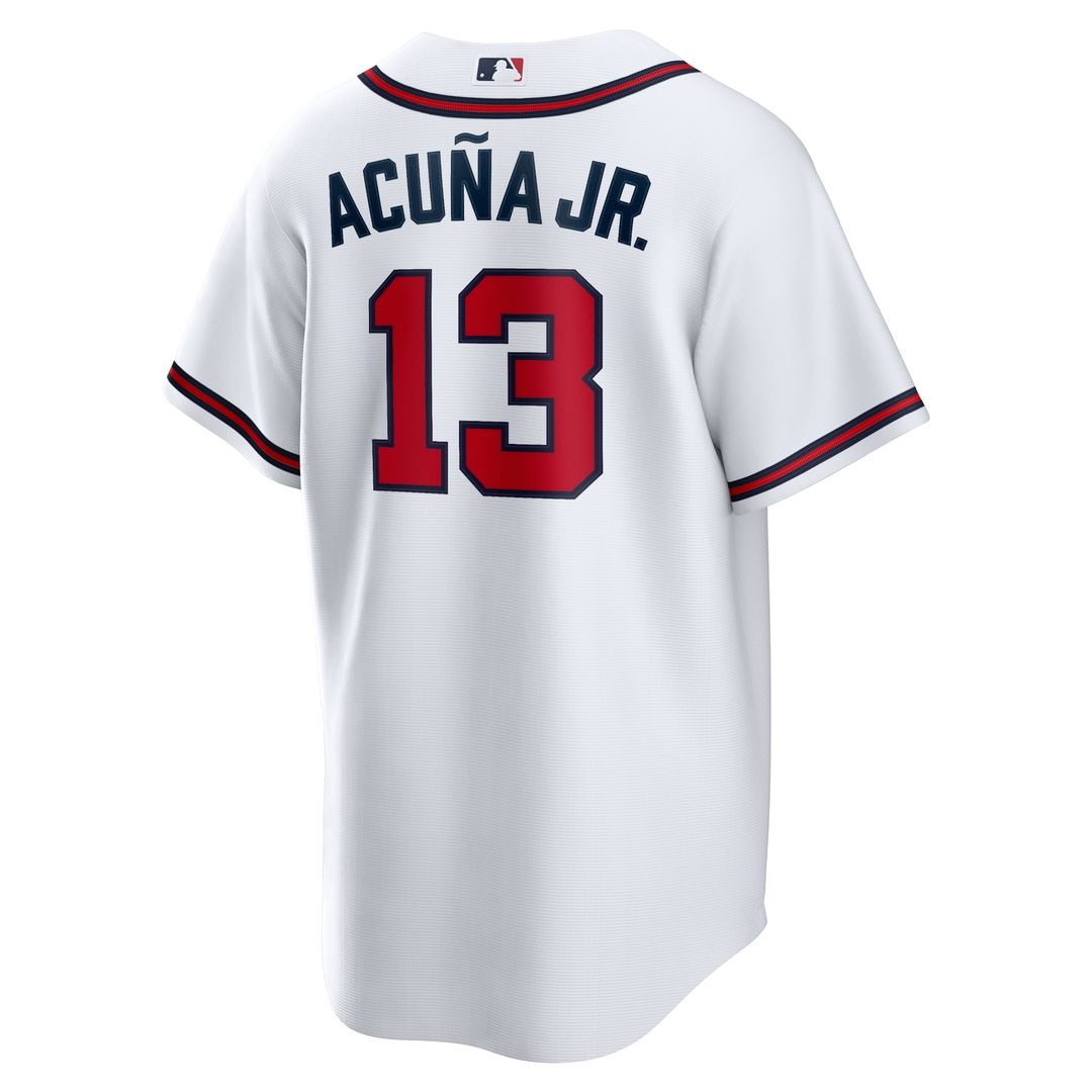 Atlanta Braves Ronald Acuna Jr. Nike Home Replica Player Name Jersey - White Team Jersey Sports Fan Apparel