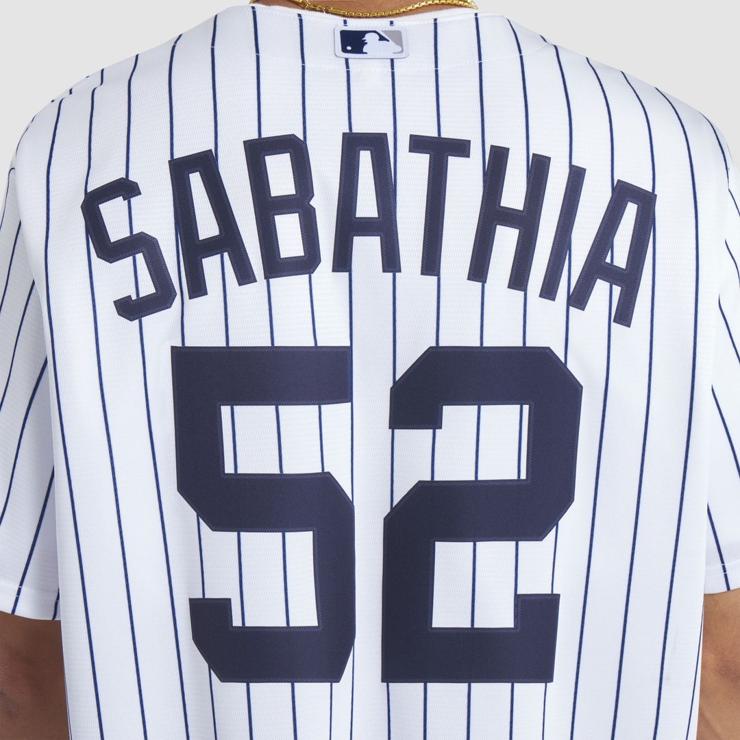 New York Yankees CC Sabathia Nike 2025 Baseball Hall of Fame Name & Number Retired Replica Jersey - White Team Jersey Sports Fan Apparel