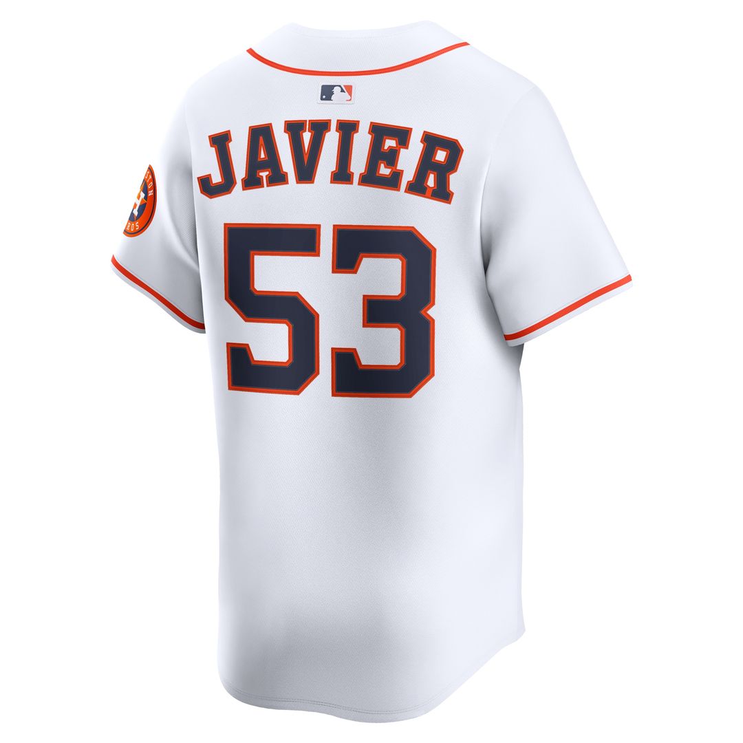 Houston Astros Cristian Javier Nike Home Limited Player Jersey - White Team Jersey Sports Fan Apparel