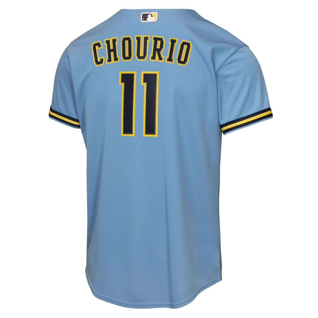 Milwaukee Brewers Jackson Chourio Nike Youth Road Replica Jersey - Light Blue Team Jersey Sports Fan Apparel