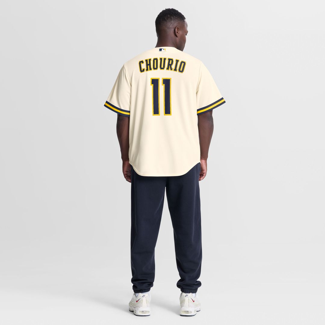 Milwaukee Brewers Jackson Chourio Nike Home Replica Jersey - Cream Team Jersey Sports Fan Apparel