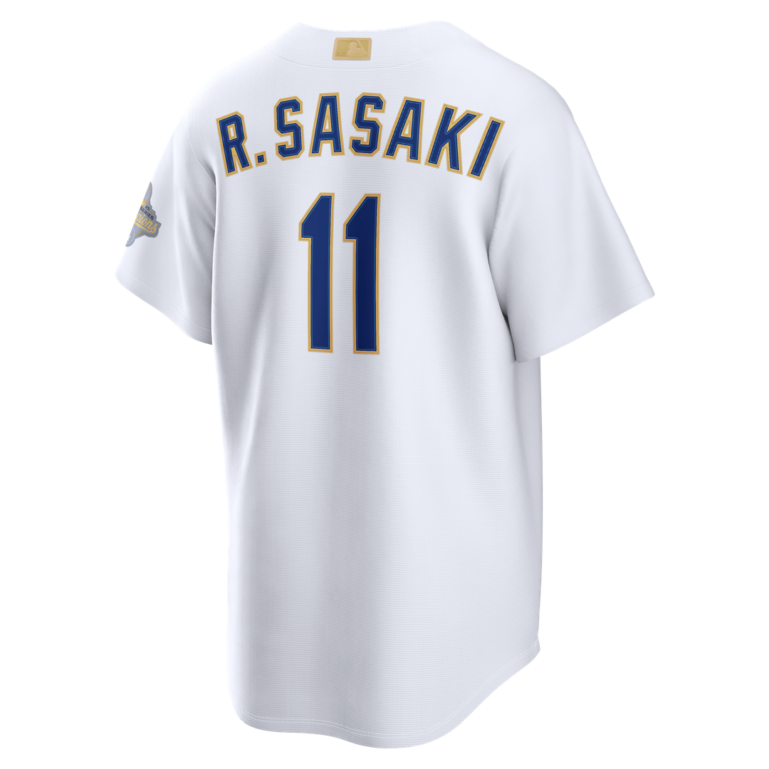 Los Angeles Dodgers Roki Sasaki Nike 2026 Gold Collection Stadium Jersey - White Team Jersey Sports Fan Apparel