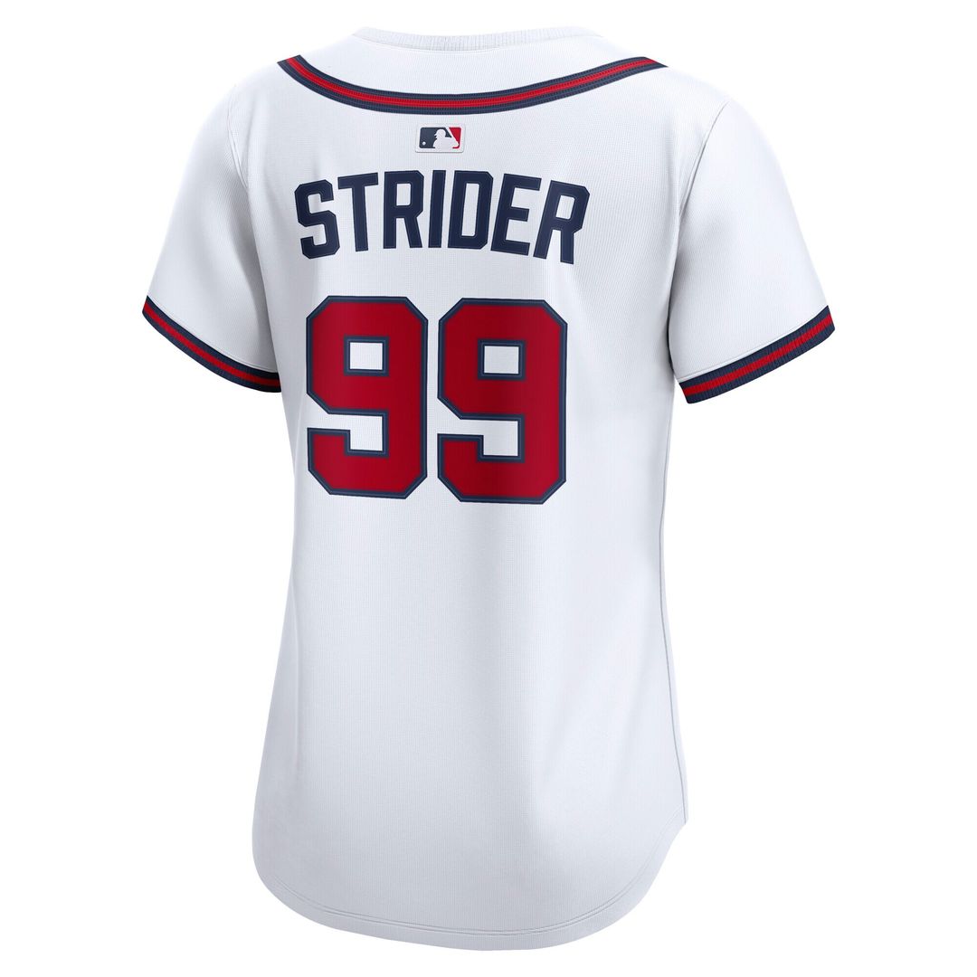 Atlanta Braves Spencer Strider Nike Women's Home Limited Player Jersey - White Team Jersey Sports Fan Apparel