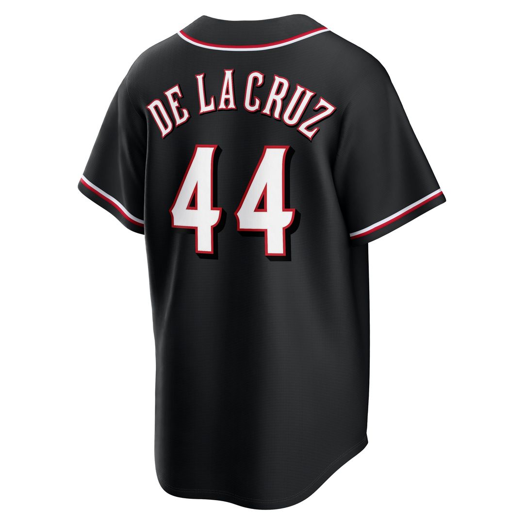 Cincinnati Reds Elly De La Cruz Nike Fashion Replica Black Out Jersey Team Jersey Sports Fan Apparel