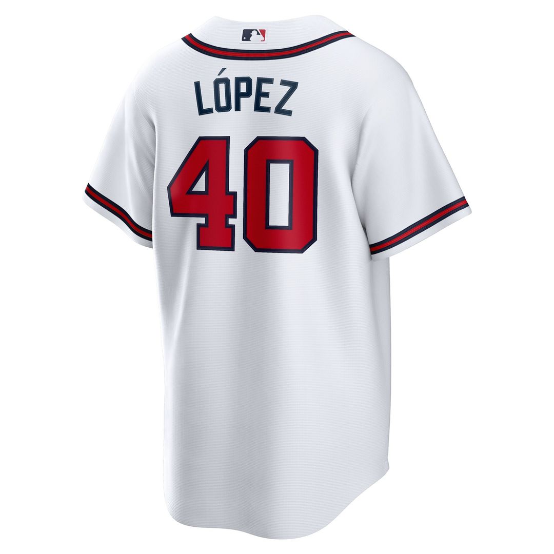 Atlanta Braves Reynaldo Lopez Nike Home Replica Jersey - White Team Jersey Sports Fan Apparel