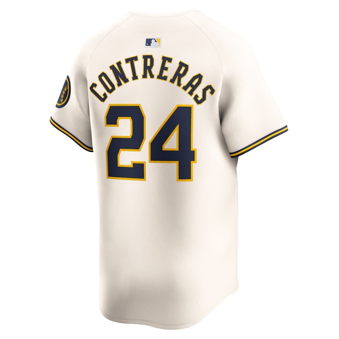 Milwaukee Brewers William Contreras Nike Home Limited Player Jersey - Cream Team Jersey Sports Fan Apparel
