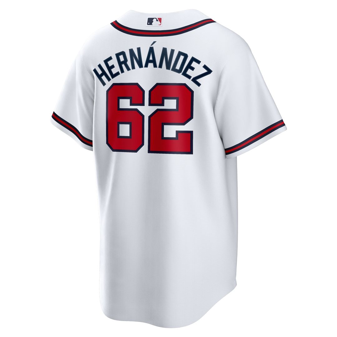 Atlanta Braves Daysbel Hernandez Nike Home Replica Jersey - White Team Jersey Sports Fan Apparel