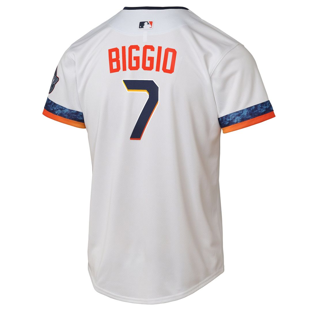 Houston Astros Craig Biggio Nike Youth 2025 City Connect Limited Player Jersey - White Team Jersey Sports Fan Apparel