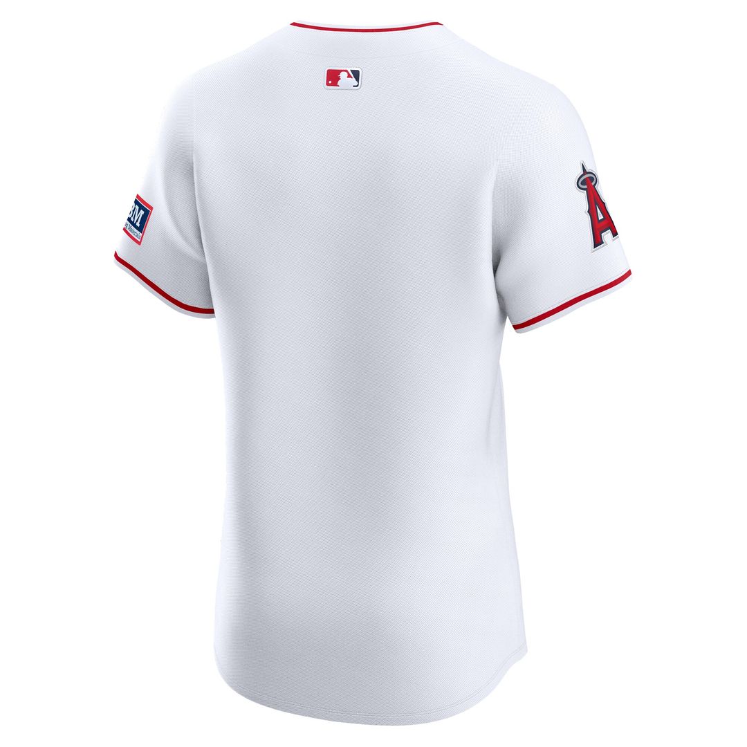 Los Angeles Angels Nike Home Elite Patch Jersey - White Team Jersey Sports Fan Apparel