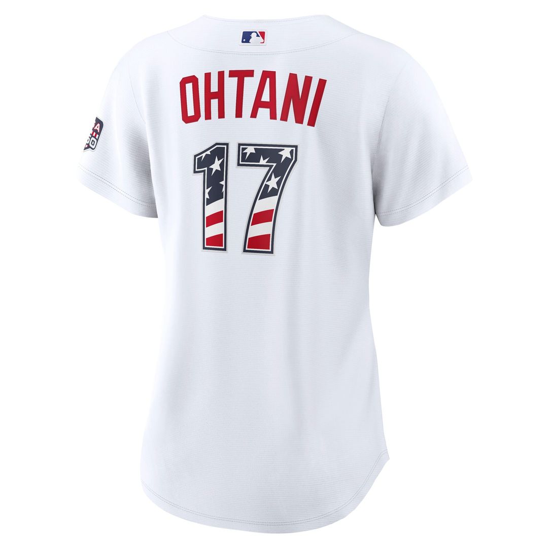 Los Angeles Dodgers Shohei Ohtani Nike Women's USA 250 Fourth of July Home Stadium Jersey - White Team Jersey Sports Fan Apparel