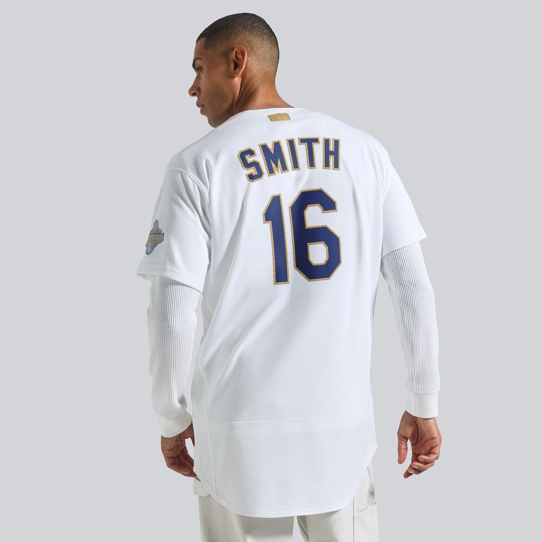 Los Angeles Dodgers Will Smith Nike 2026 Gold Collection Authentic Jersey - White Team Jersey Sports Fan Apparel