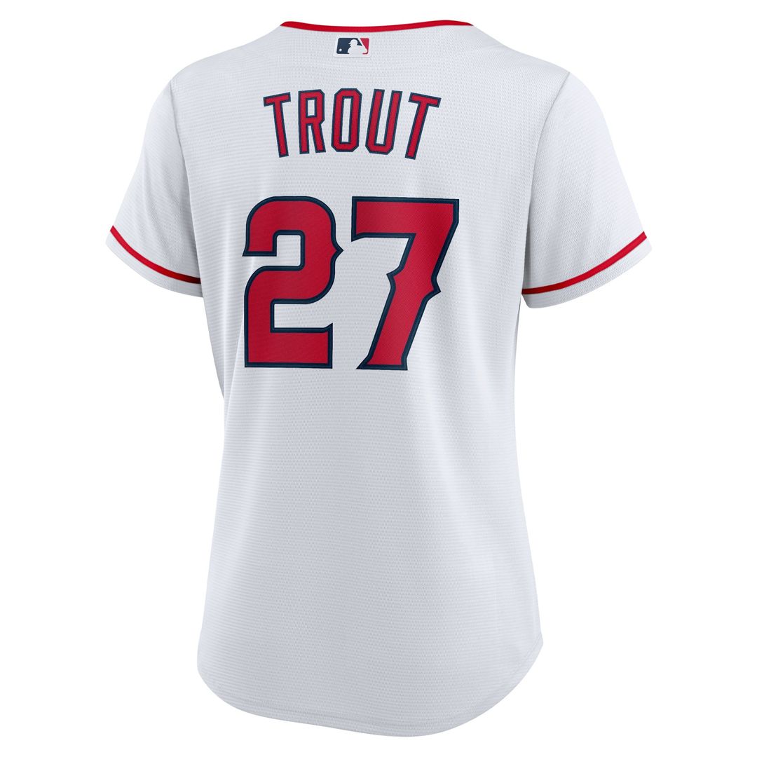 Los Angeles Angels Mike Trout Nike Women's Home Replica Player Jersey - White Team Jersey Sports Fan Apparel
