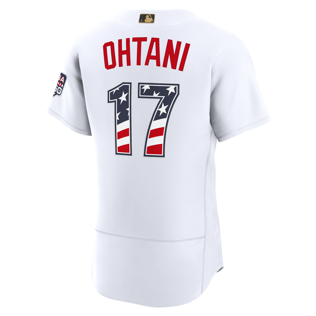 Los Angeles Dodgers Shohei Ohtani Nike USA 250 Fourth of July Home Authentic Jersey - White Team Jersey Sports Fan Apparel
