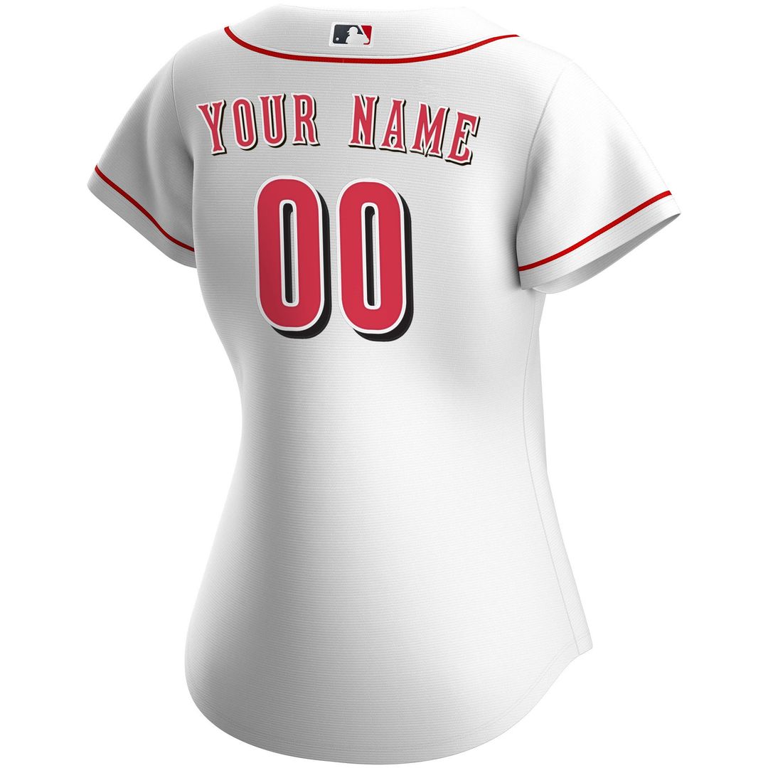 Cincinnati Reds Nike Women's Home Replica Custom Jersey - White Team Jersey Sports Fan Apparel