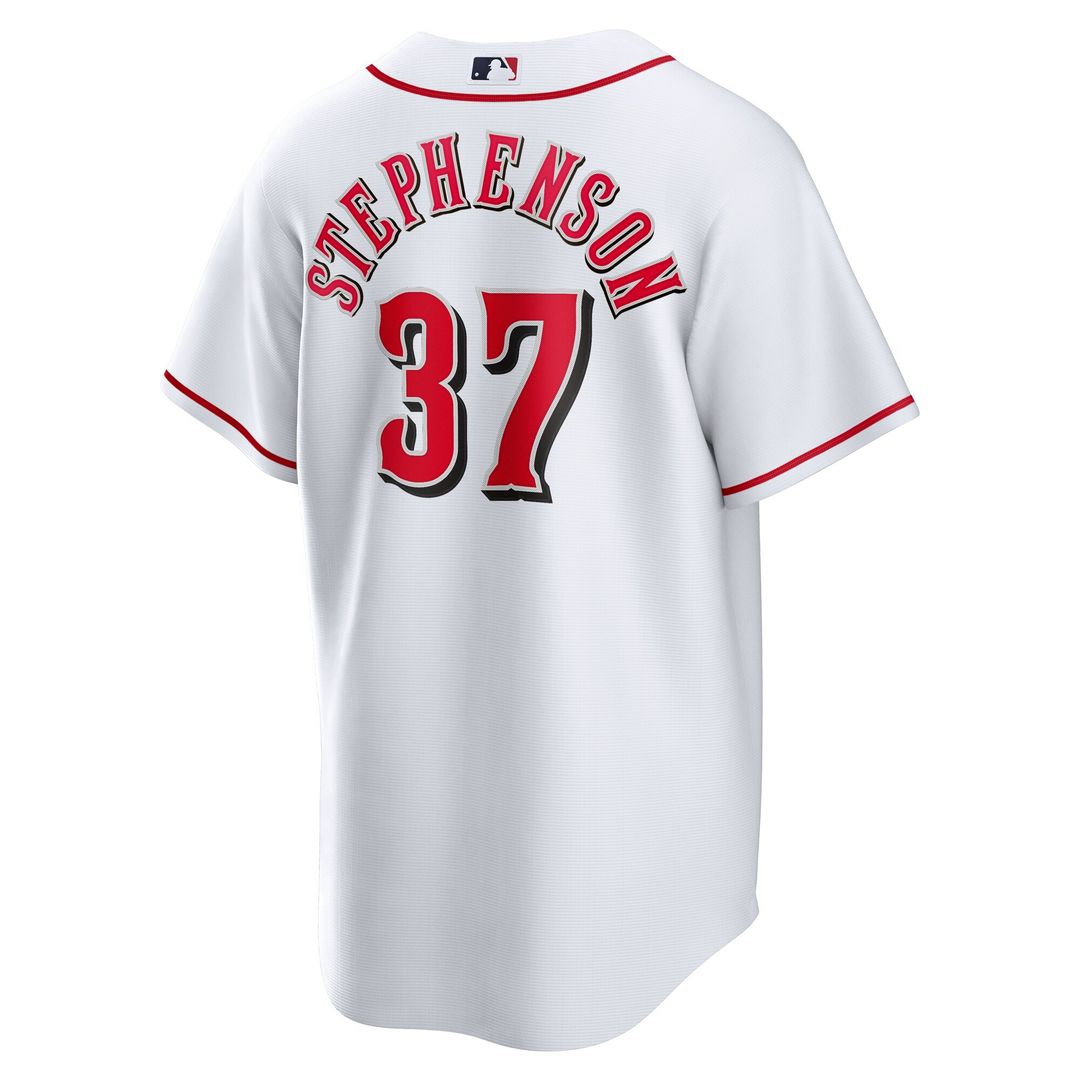 Cincinnati Reds Tyler Stephenson Nike Home Replica Jersey - White Team Jersey Sports Fan Apparel