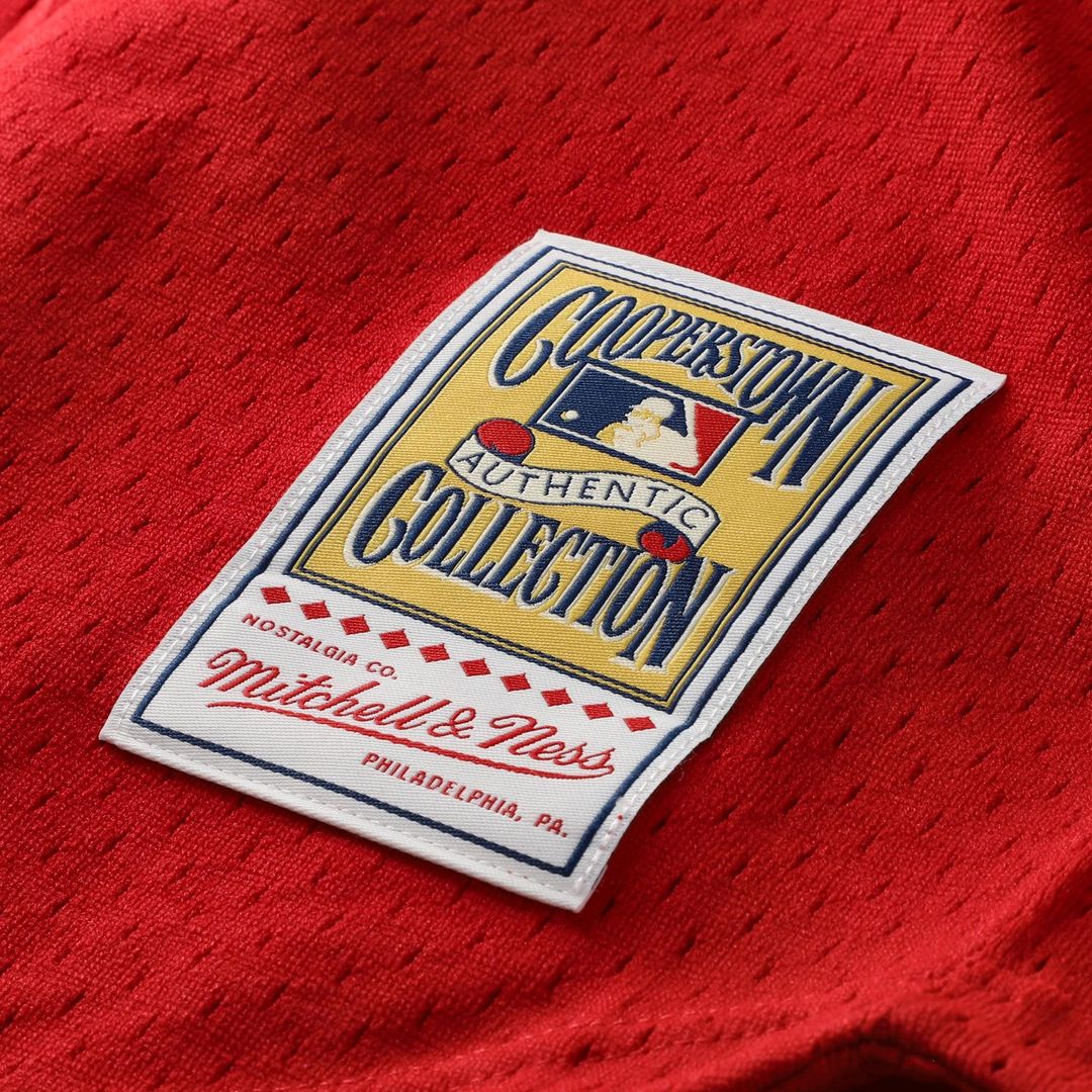 Cincinnati Reds Deion Sanders Mitchell & Ness Cooperstown Mesh Batting Practice Button - Up Jersey - Red Team Jersey Sports Fan Apparel