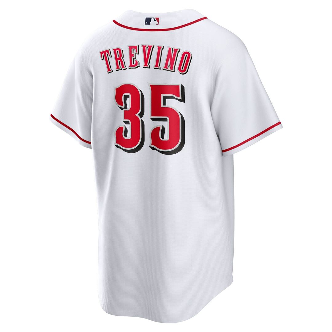 Cincinnati Reds Jose Trevino Nike Home Replica Jersey - White Team Jersey Sports Fan Apparel