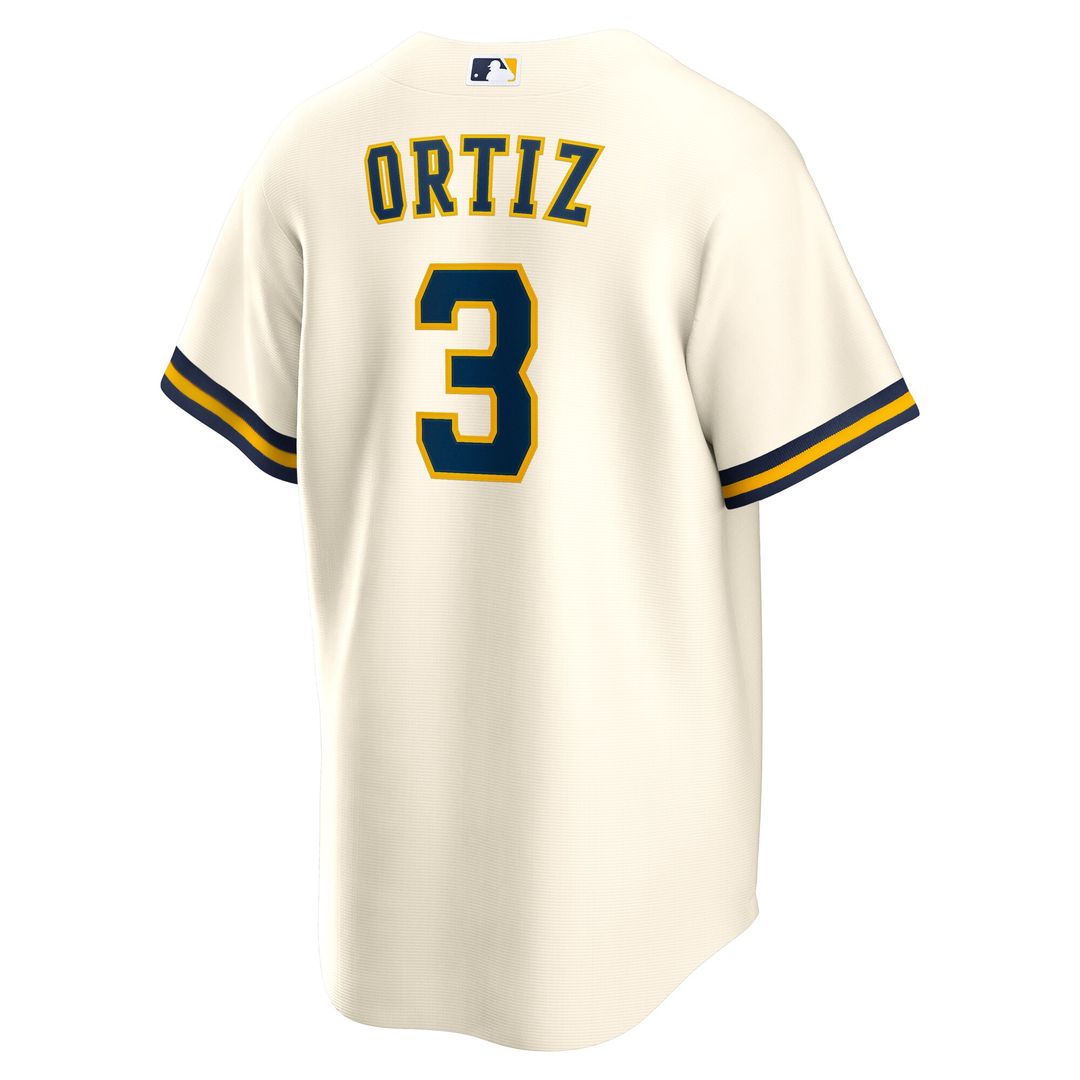 Milwaukee Brewers Joey Ortiz Nike Home Replica Jersey - White Team Jersey Sports Fan Apparel