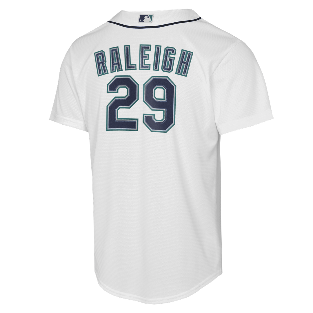 Seattle Mariners Cal Raleigh Nike Youth Home Baseline Jersey - White Team Jersey Sports Fan Apparel