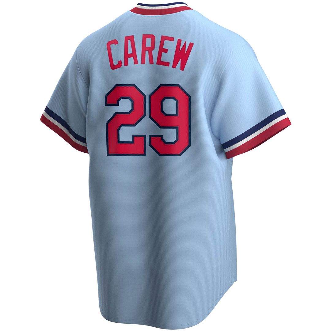 Minnesota Twins Rod Carew Nike Road Cooperstown Player Jersey - Light Blue Team Jersey Sports Fan Apparel