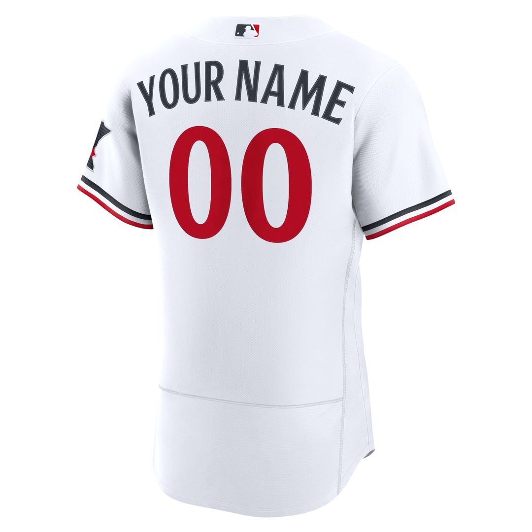 Minnesota Twins Nike Home Authentic Custom Jersey - White Team Jersey Sports Fan Apparel