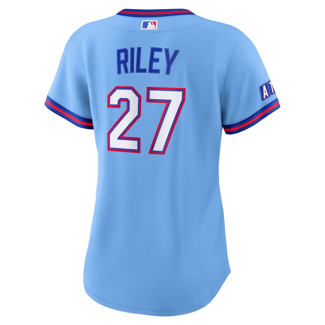 Atlanta Braves Austin Riley Nike Women's 2026 City Connect Stadium Jersey - Powder Blue Team Jersey Sports Fan Apparel