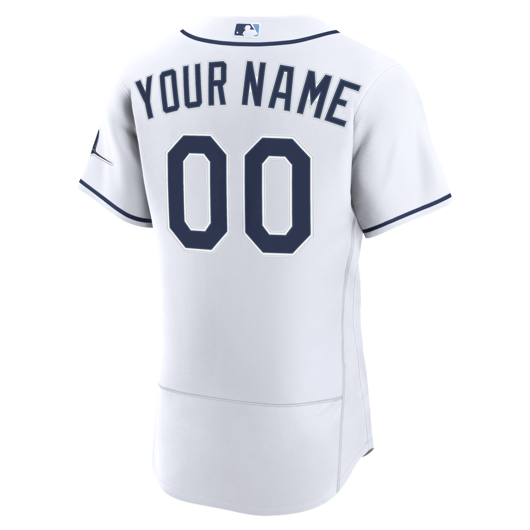 Tampa Bay Rays Nike Home Authentic Custom Jersey - White Team Jersey Sports Fan Apparel