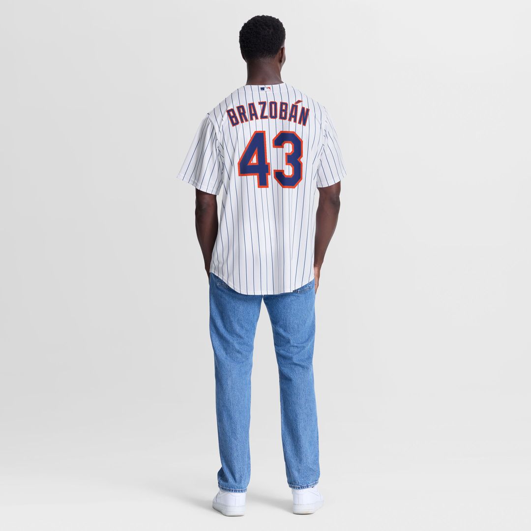 New York Mets Huascar Brazobán Nike Home Replica Jersey - White Team Jersey Sports Fan Apparel