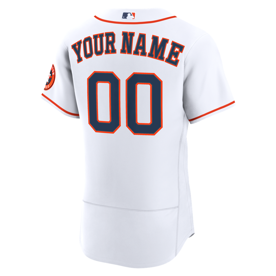 Houston Astros Nike Home Authentic Custom Jersey - White Team Jersey Sports Fan Apparel