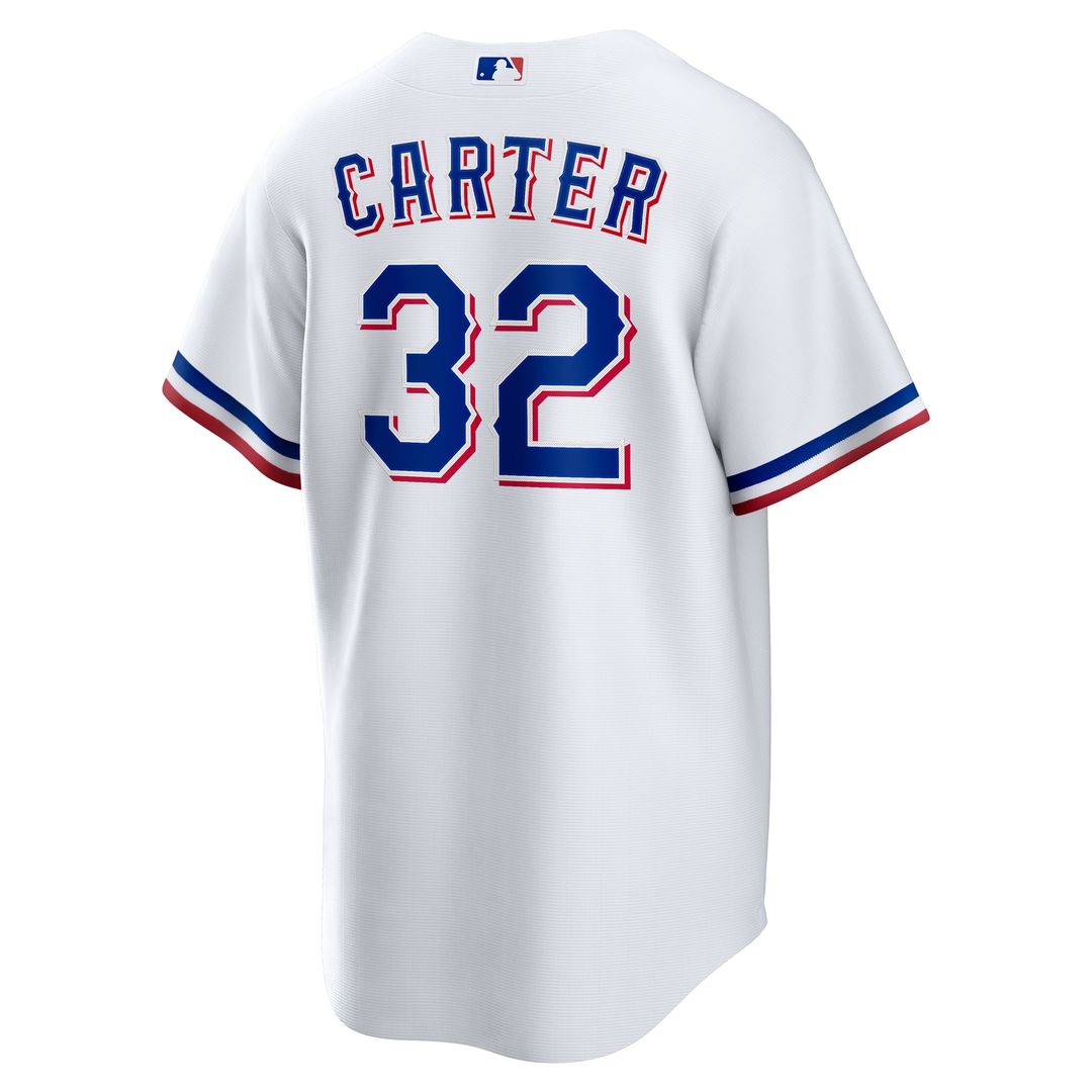 Texas Rangers Evan Carter Nike Home Replica Jersey - White Team Jersey Sports Fan Apparel