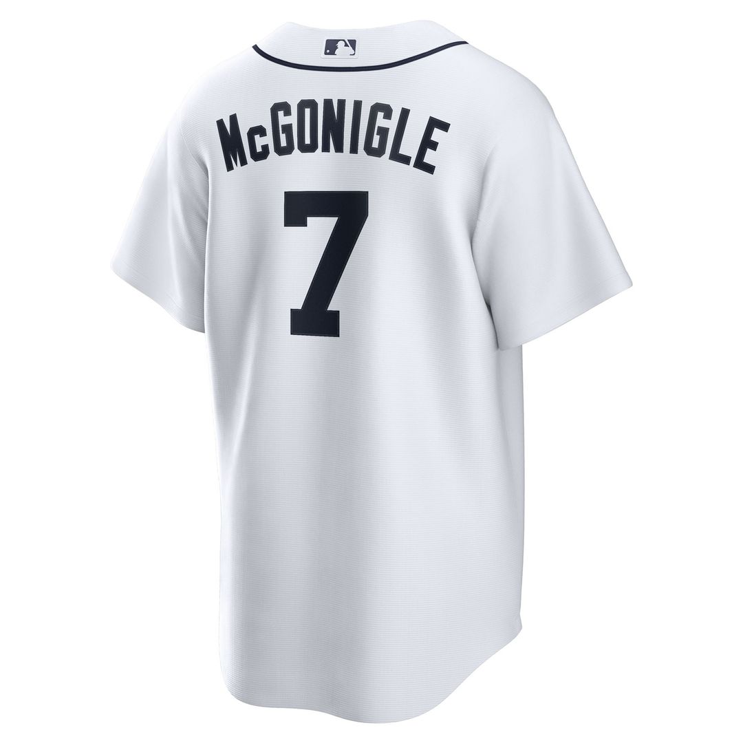 Detroit Tigers Kevin McGonigle Nike Home Replica Jersey - White Team Jersey Sports Fan Apparel