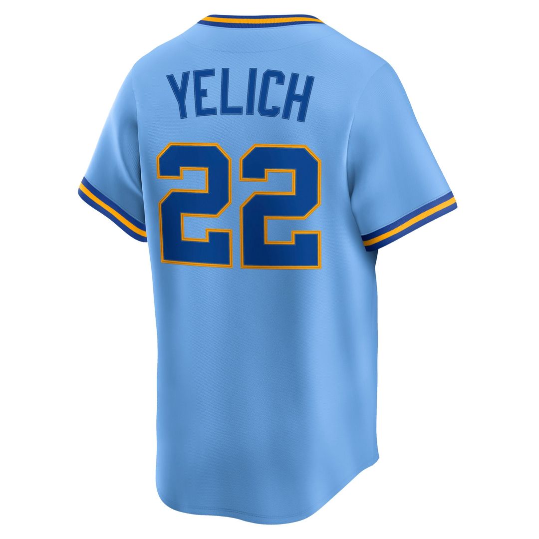 Milwaukee Brewers Christian Yelich Nike Cooperstown Limited Jersey - Powder Blue Team Jersey Sports Fan Apparel