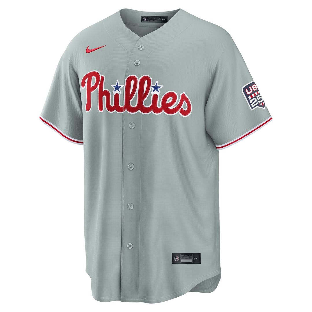 Philadelphia Phillies Bryce Harper Nike USA 250 Fourth of July Road Stadium Jersey - Gray Team Jersey Sports Fan Apparel