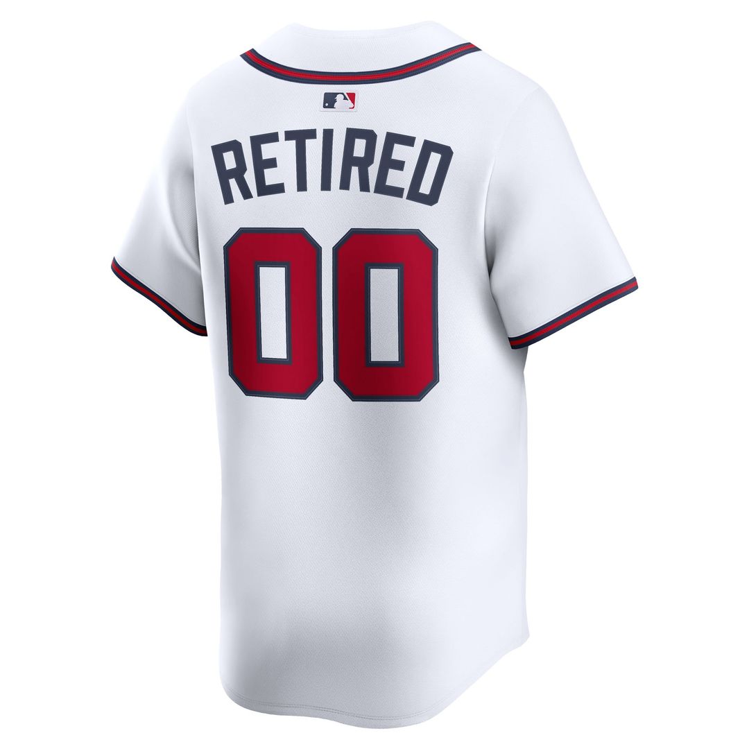 Atlanta Braves Nike Home Limited Pick - A - Player Retired Roster Jersey - White Team Jersey Sports Fan Apparel