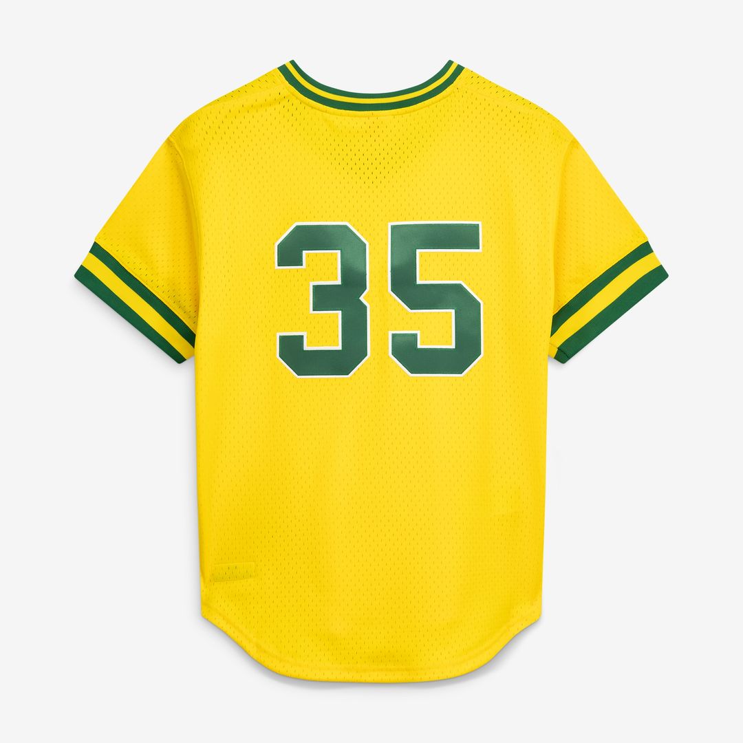 Athletics Rickey Henderson Mitchell & Ness Authentic Batting Practice Jersey - Yellow Team Jersey Sports Fan Apparel