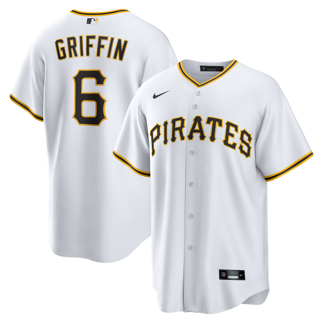 Pittsburgh Pirates Konnor Griffin Nike Home Replica Jersey - White Team Jersey Sports Fan Apparel