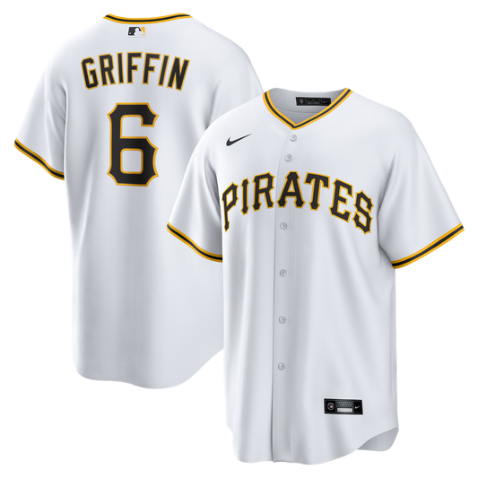 Pittsburgh Pirates Konnor Griffin Nike Home Replica Jersey - White Team Jersey Sports Fan Apparel