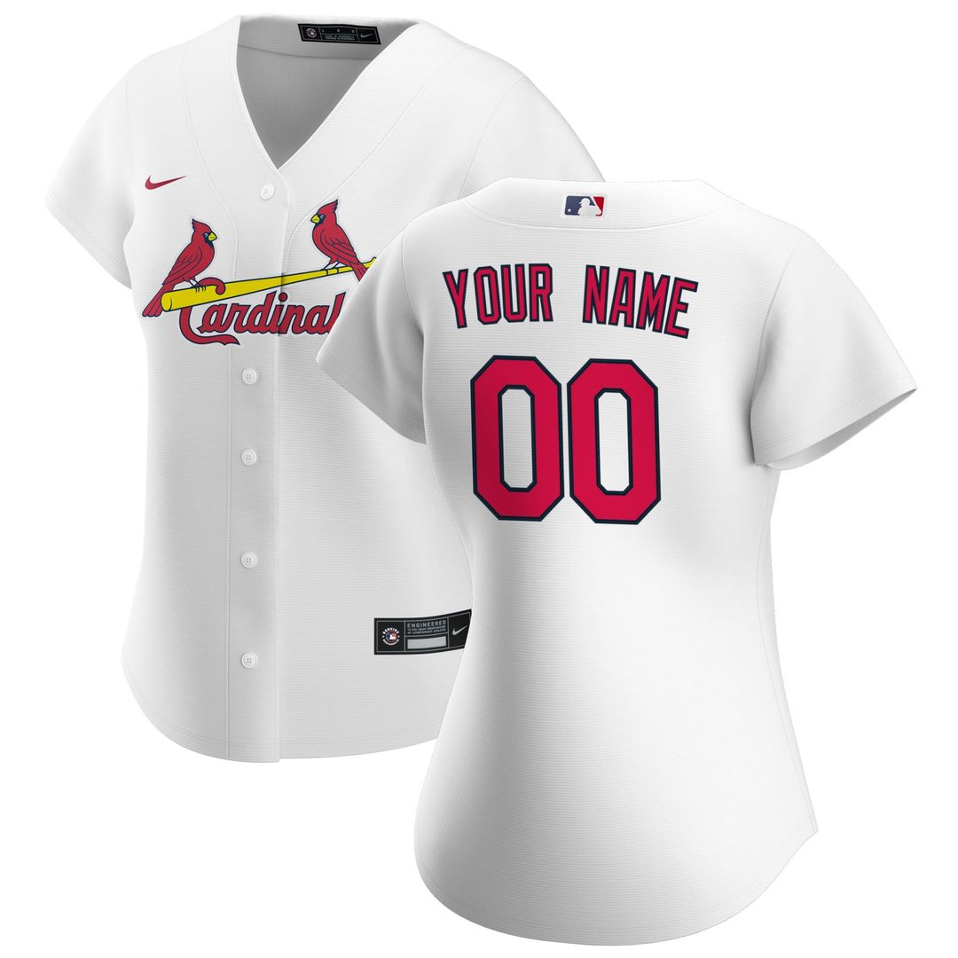 St. Louis Cardinals Nike Women's Home Replica Custom Jersey - White Team Jersey Sports Fan Apparel