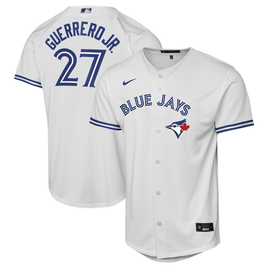 Toronto Blue Jays Vladimir Guerrero Jr. Nike Youth Home Baseline Jersey - White Team Jersey Sports Fan Apparel