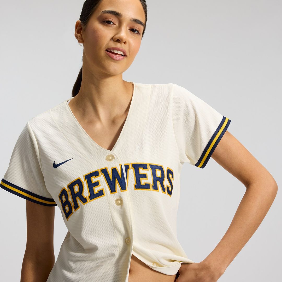 Milwaukee Brewers Sal Frelick Nike Women's Home Replica Jersey - Cream Team Jersey Sports Fan Apparel