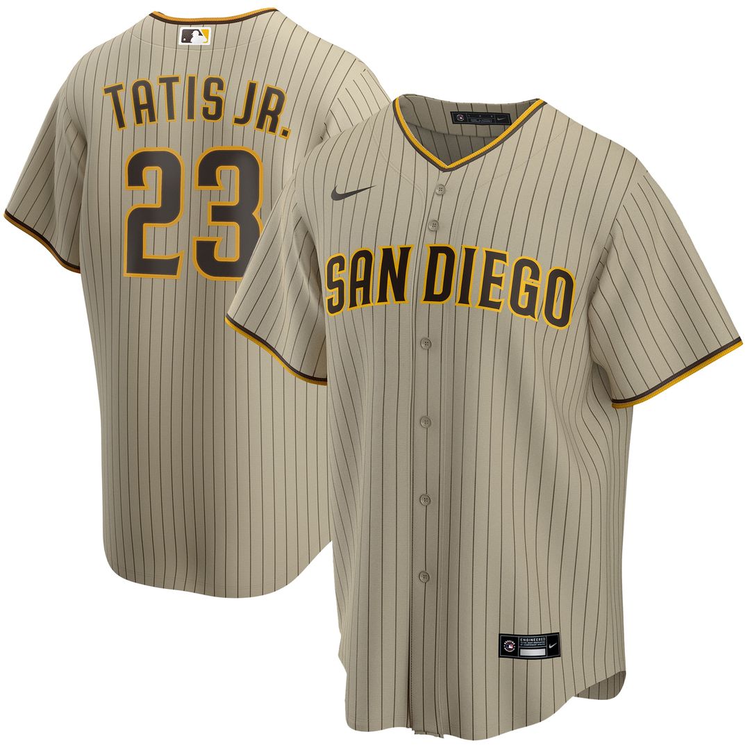 San Diego Padres Fernando Tatis Jr. Nike Alternate Replica Player Jersey - Tan Team Jersey Sports Fan Apparel