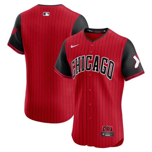 Chicago White Sox Nike 2025 City Connect Elite Jersey - Red/Black Team Jersey Sports Fan Apparel
