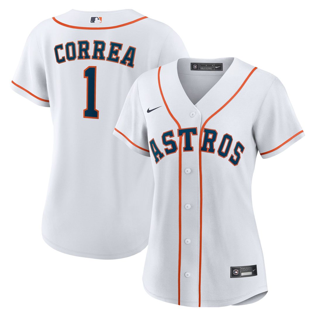 Houston Astros Carlos Correa Nike Women's Home Replica Jersey - White Team Jersey Sports Fan Apparel