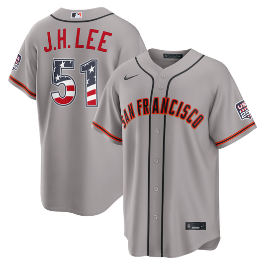San Francisco Giants Jung Hoo Lee Nike USA 250 Fourth of July Road Stadium Jersey - Gray Team Jersey Sports Fan Apparel